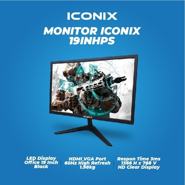 Monitor Iconix LED 19 inch Monitor LED