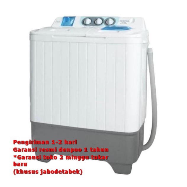 Promo Denpoo Dw-898W Mesin Cuci Twin Tub 8Kg 400 watt