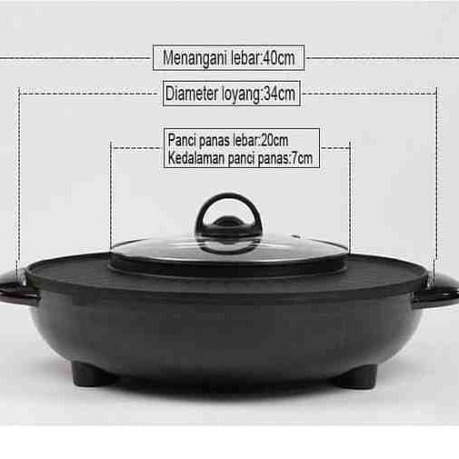 Cookorean Smart Grill fry hotpot 2 in 1 masak panggang ala korea bbq