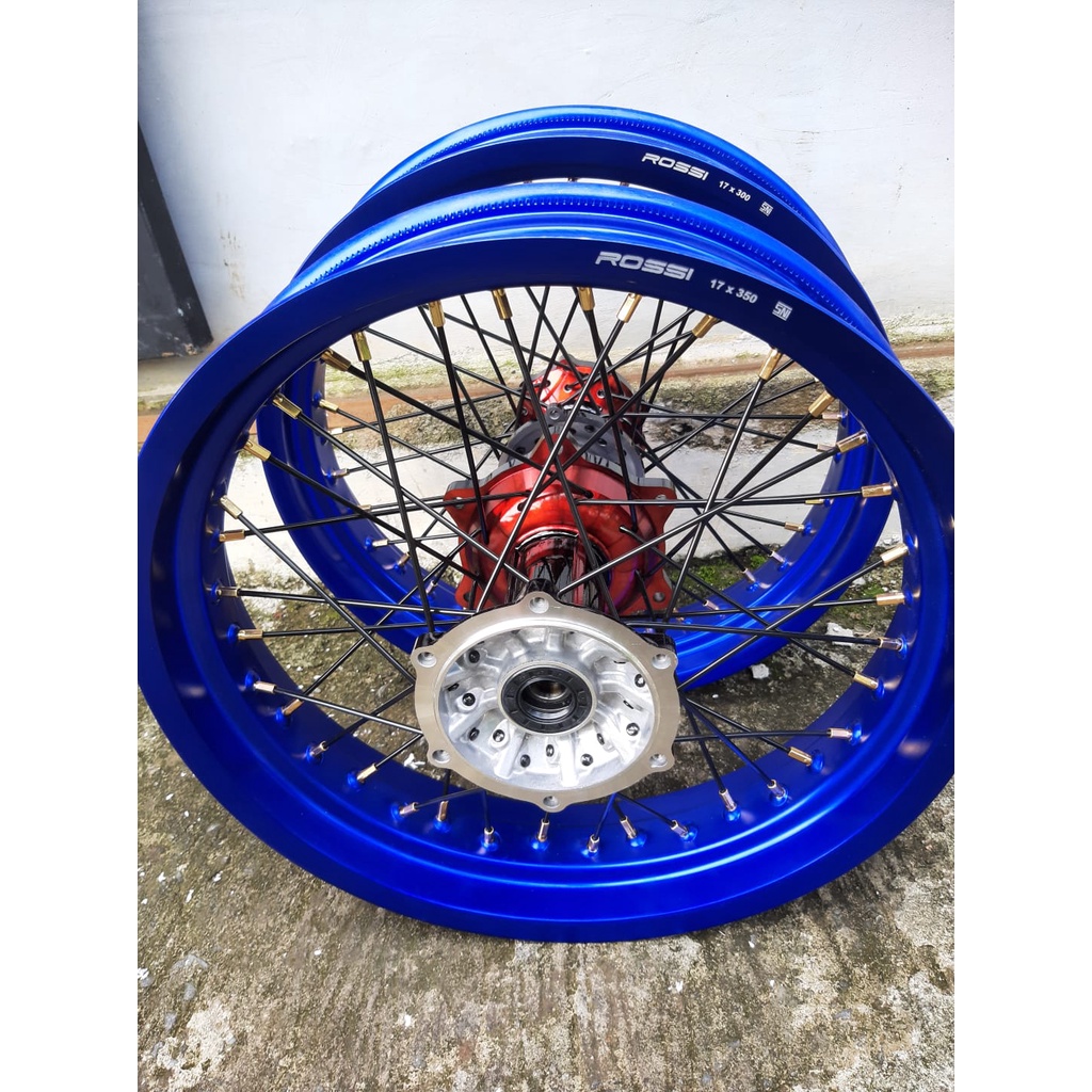 RAKITAN VELG SET SUPERMOTO YAMAHA WR155 TANPA BAN-WR155 SUPERMOTO