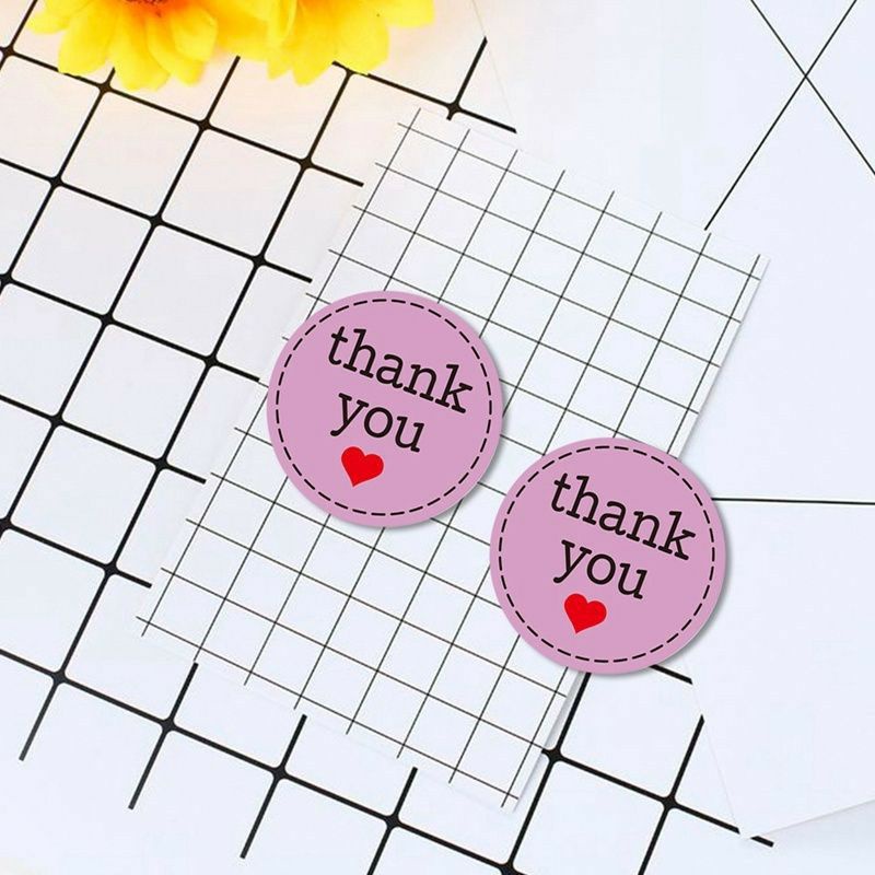 [MYUME.STORE] 500 pcs Stiker thank you/segel thank you/thanks for order/ label online shop-D