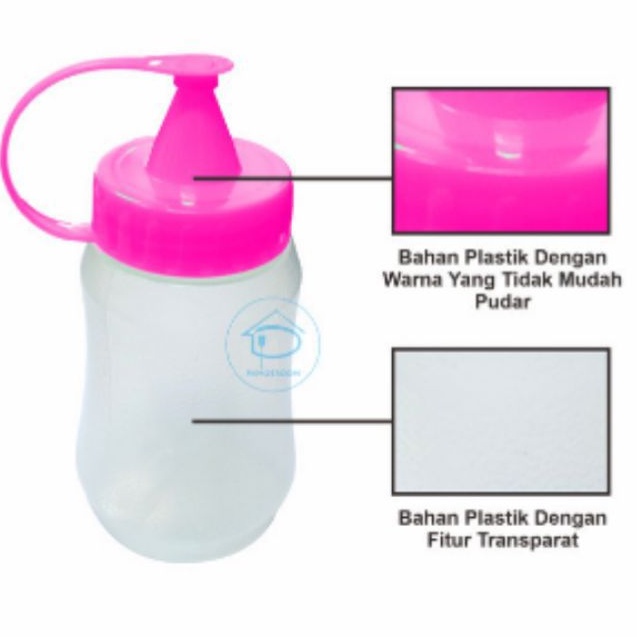 Botol Kecap Saos Sambel Mayonaise Tempat Saus Sambal Mayones Wadah Saus