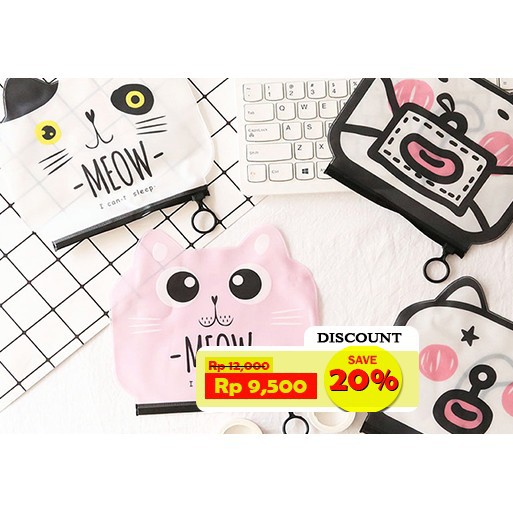 

Tempat Pensil Zipper Meow And Doggy