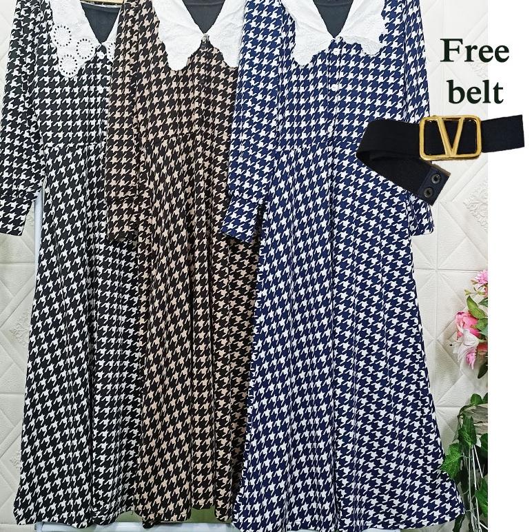 NARIA HOUNDSTOOTH EXTU GAMIS HERLIN CARLINA FASHION