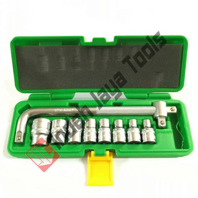 Kunci Sok Set 10 pcs TEKIRO 8 - 24 mm Box Plastik kunci shock satu set  kunci shok