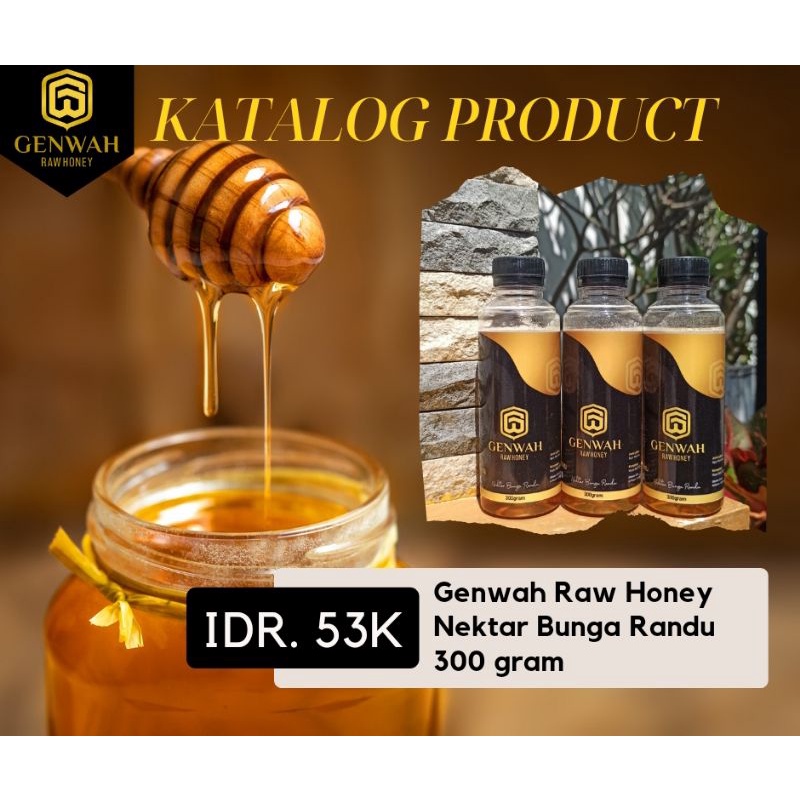 

Genwah Raw Honey 300gr Madu Asli Murni