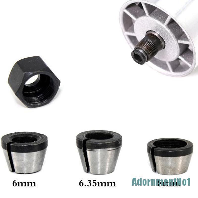 (Adornmentno1) 3pcs / lot Mata Bor Collet Shank Presisi Tinggi 6mm / 6.35mm / 8mm