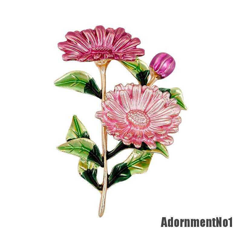 (Adornmentno1) Bros Pin Enamel Desain Bunga Aster Untuk Wanita