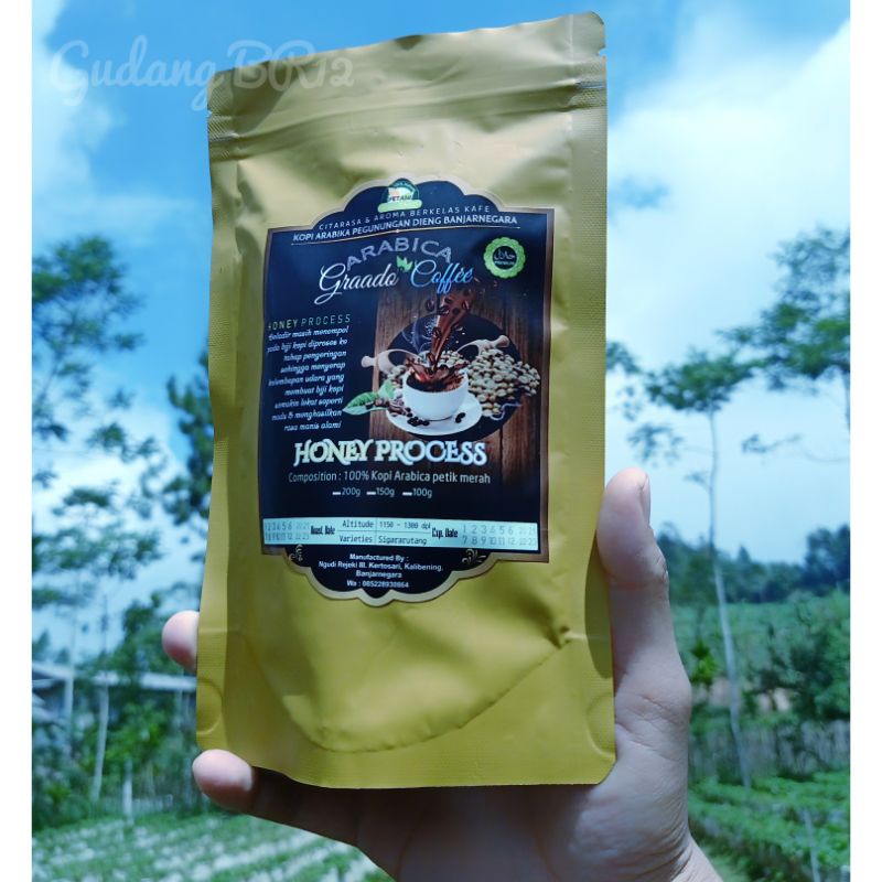 

Kopi Arabika Rasa Honey Process - Graado Coffe Organik, Pegunungan Dieng