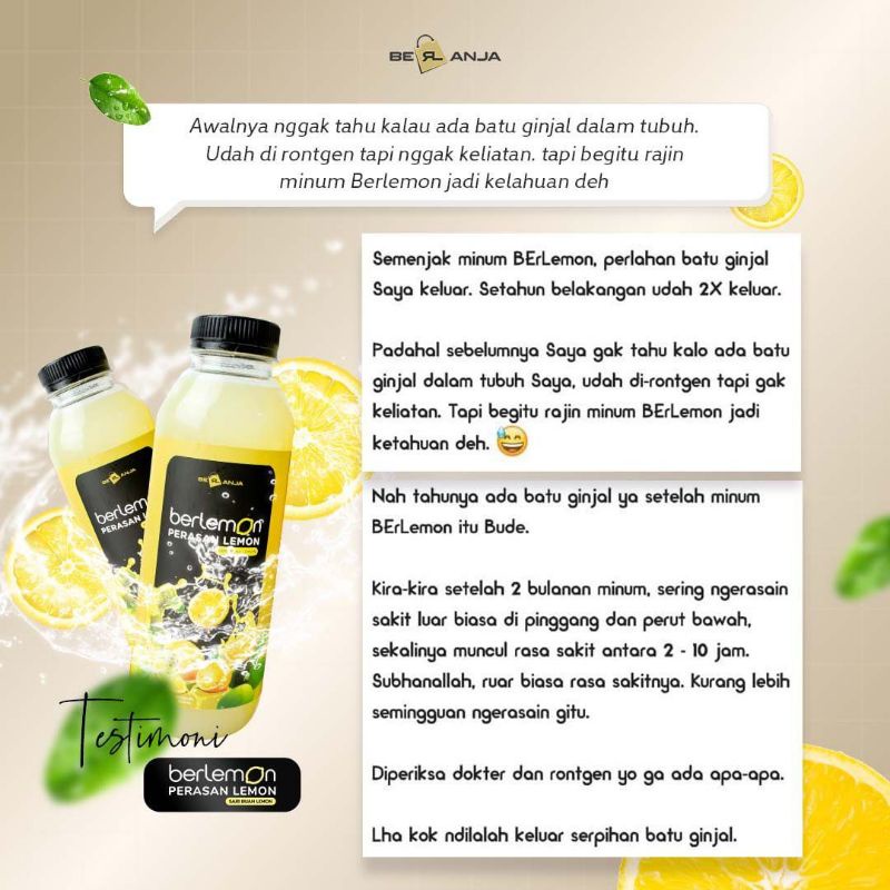 

Minuman Kesehatan berlemon 250ml by berlanja