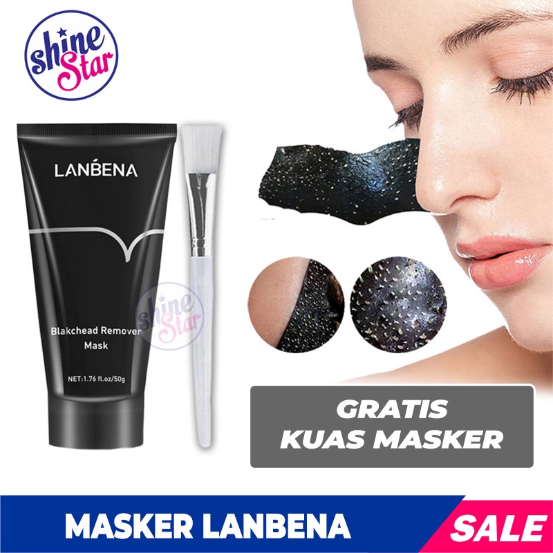 PROMO!! Masker Komedo Blackhead Remover BlackMask Ampuh Angkat Komedo Hidung &amp; Wajah [ Free Kuas Masker  ]