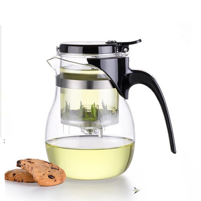 Teko Teh Dengan Saringan Pitcher Kaca Teapot 900 ml