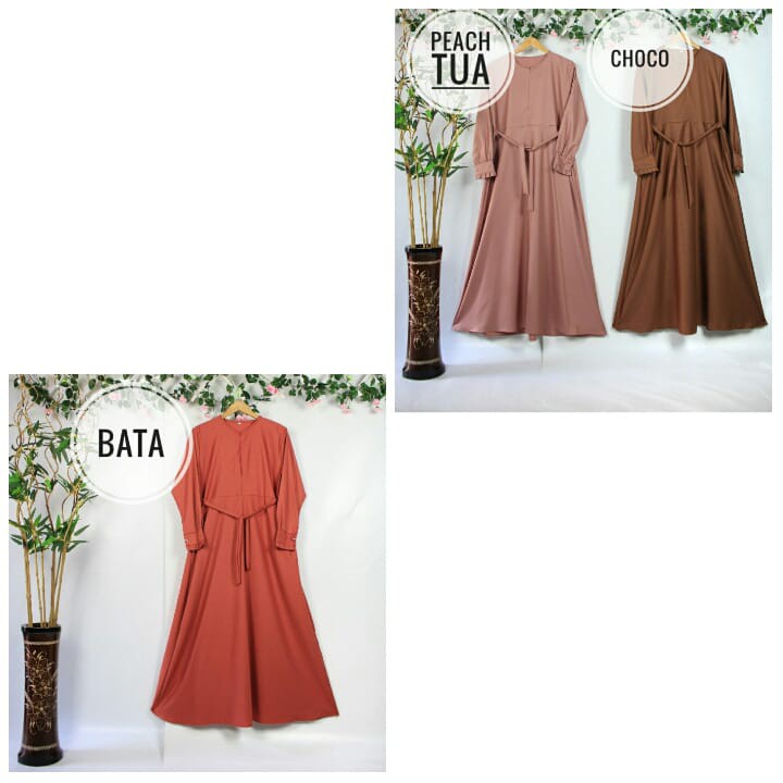 GAMIS TOYOBO POLOS BASIC HILMIA PREMIUM ANEKA WARNA SERAGAMAN TERBARU M L XL XXL