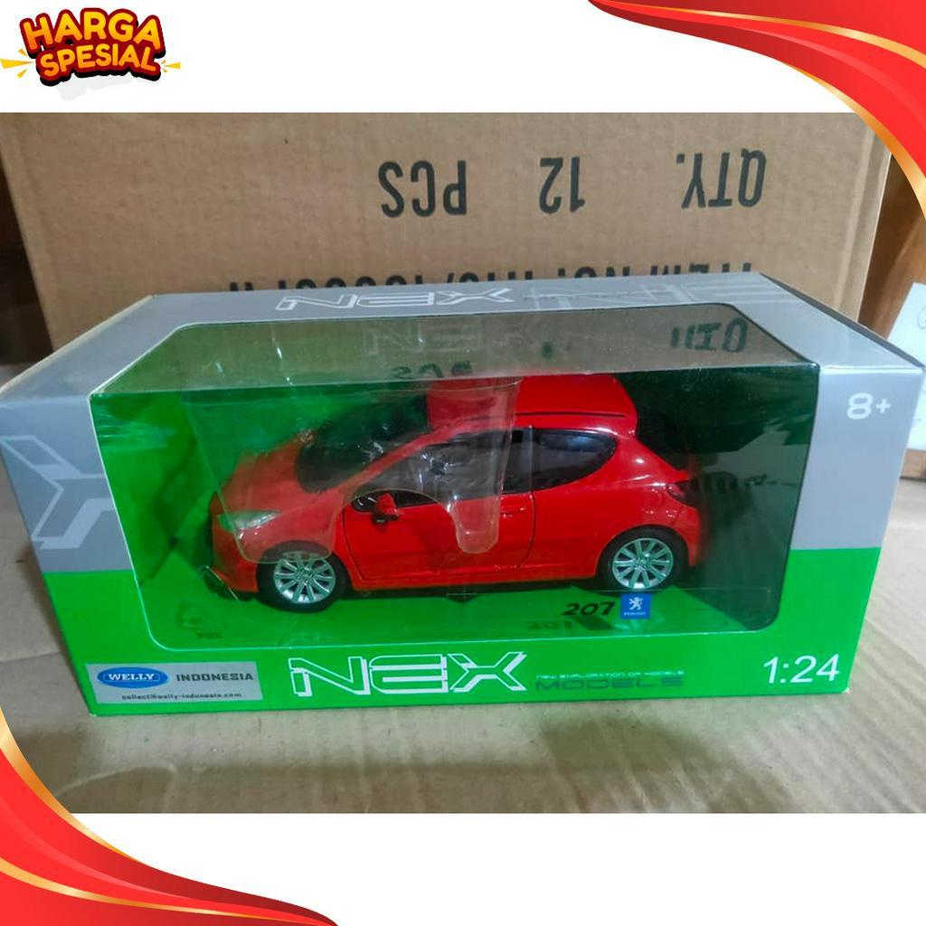 SPONTAN Diecast Mobil Peugeot 27 Welly Nex Skala 124