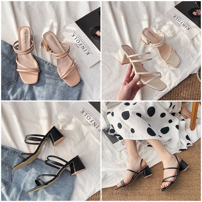 JSHA 12 (SIZE 36-40) RISCE SANDAL HEELS IMPORT WANITA CEWEK PEREMPUAN JAKARTA BATAM