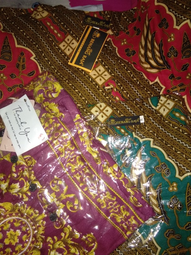 Benang Raja Atasan Batik Wanita Lengan Panjang Ukuran M L Xl