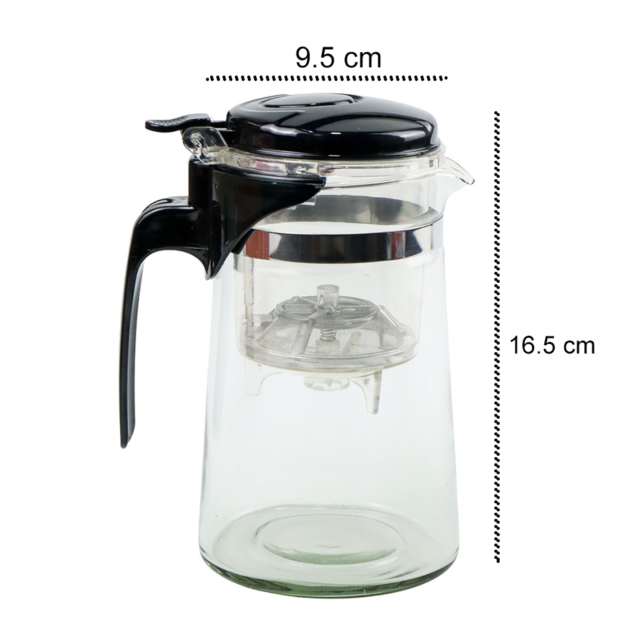 Teko Pitcher Teh Chinese Teapot 700ml with Saringan Infuser - K1 - Transparent