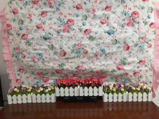 Vas Pagar Kayu Dan Bunga Mawar Lotus Artificial Shabby  Home Decoration