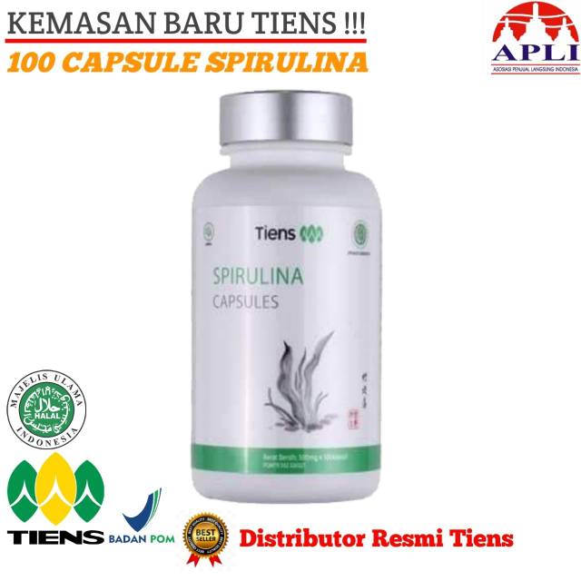 Masker Wajah Spirulina Tiens Isi 100 + Wadah + Kuas