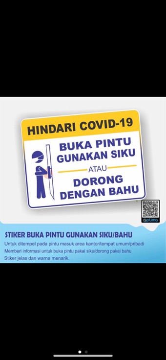 STIKER BUKA PINTU PAKAI SIKU ATAU BAHU 20 X 15 CM Shopee STIKER BUKA PINTU PAKAI SIKU ATAU BAHU 20 X 15 CM Shopee