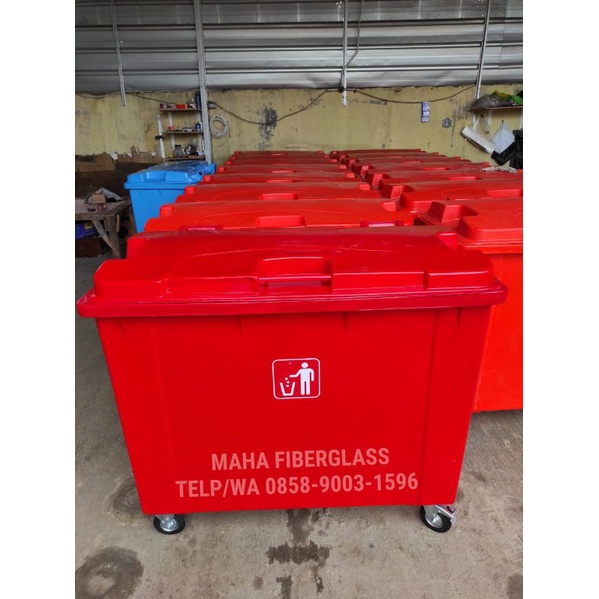 TEMPAT SAMPAH BESAR/TONG SAMPAH BESAR/BAK SAMPAH BESAR 660 LITER RODA