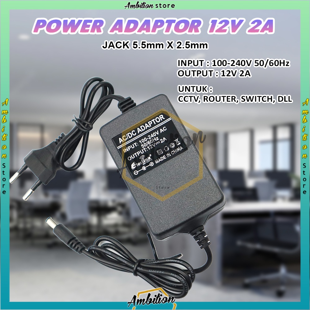 TERBARU!!! ADAPTER 12V 2A  - ORIGINAL POWER SUPPLY [Bisa bayar ditempat]