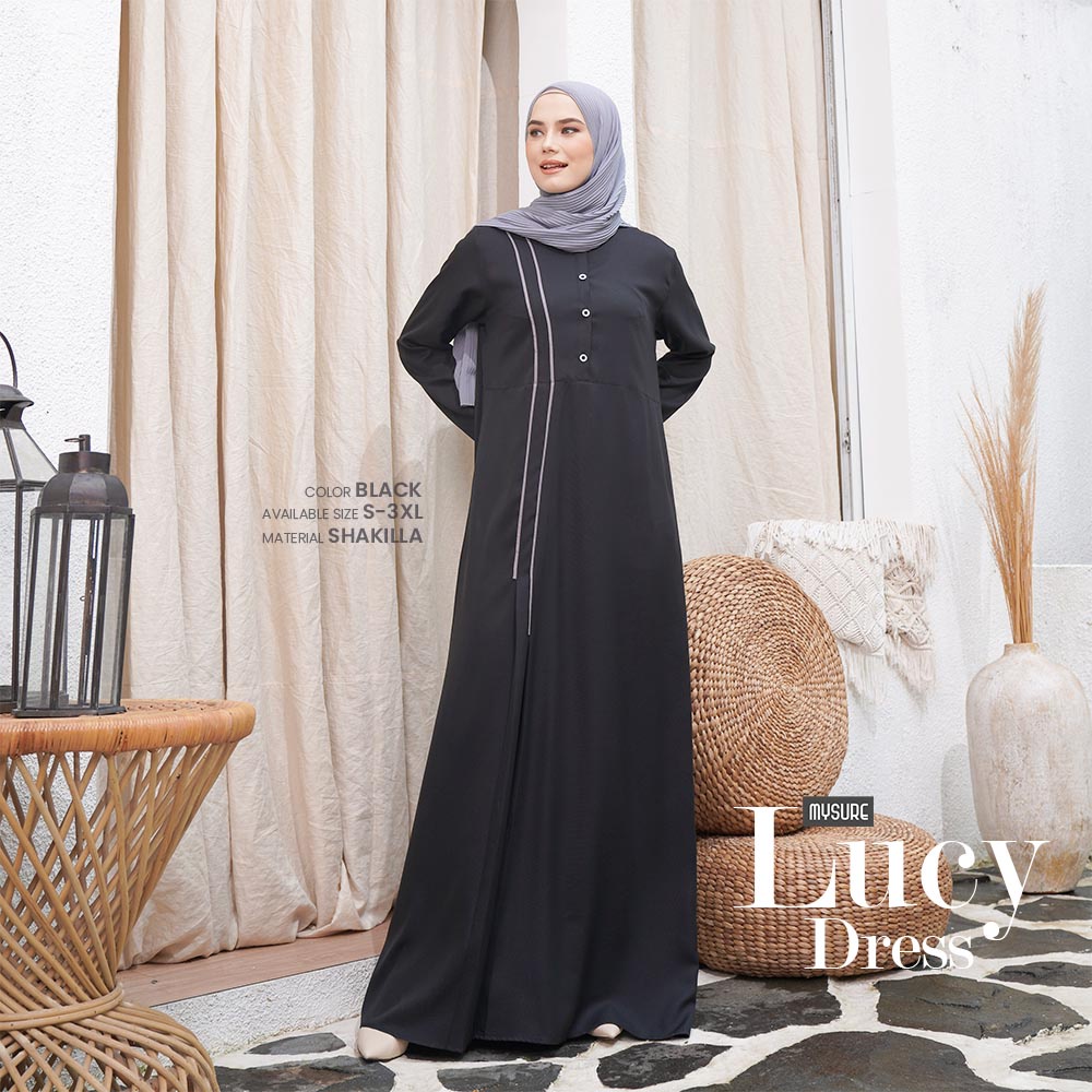 Fashion Baju Gamis Muslim Wanita Mysure Lucy Dress Busui Friendly Terbaru