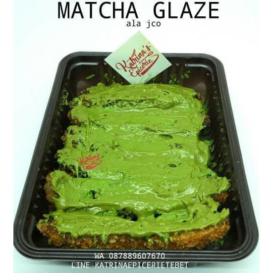 

ENAK Matcha Glaze ala Jco - greentea glaze - hiasan donat BANYAK RASA