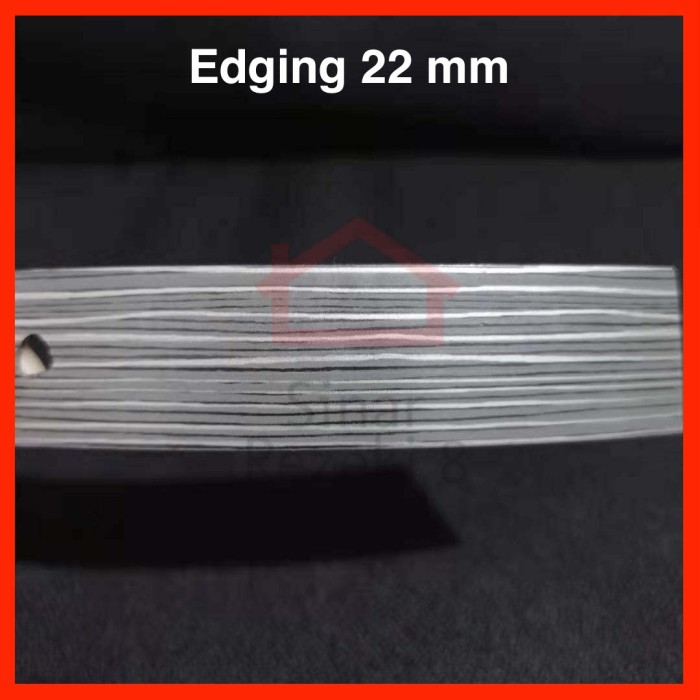 Edging HPL XY 2089 22 mm Silver Abu Serat Urat Kayu Woodgrain taco PVC