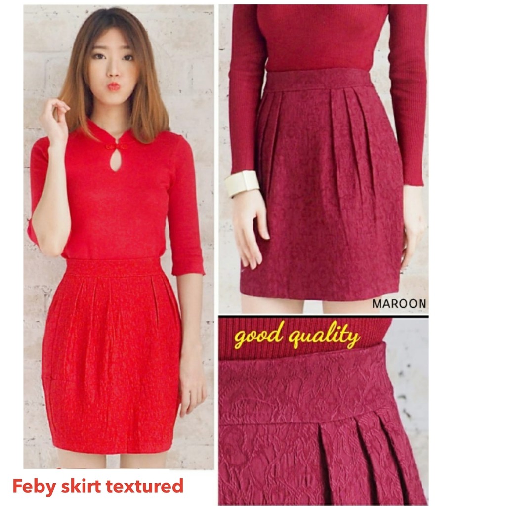 Feby skirt textured-Thejanclothes