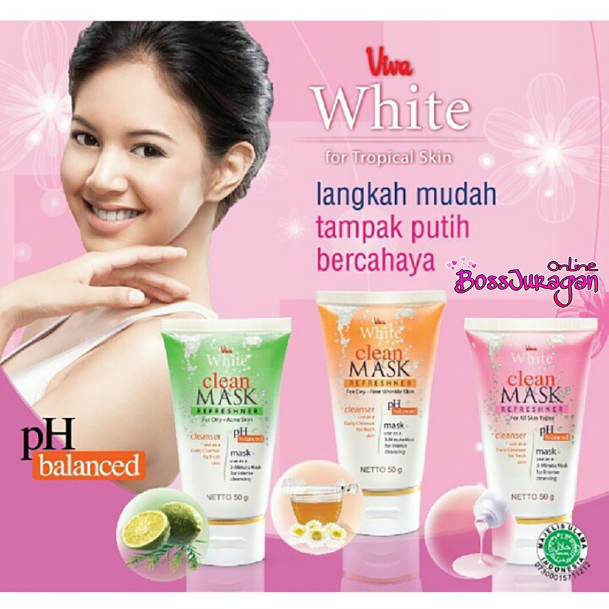(BOSS) VIVA White Clean Mask Refreshner Face Cleanser - 50g