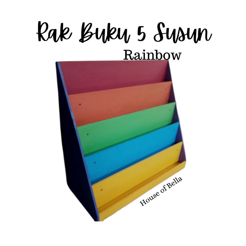 Rak Buku Kayu Anak Montessori