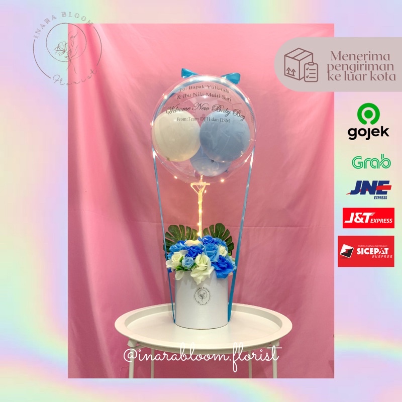 balon buket/ balon bunga/ box balon buket/ hot air balon balloon buket/ buket balon wisuda/ hot air 
