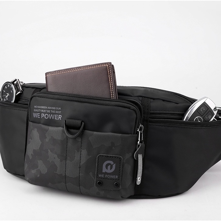 HAOSHUAI 1789 Tas Selempang Pria Waistbag Pria Waterproof WATCHKITE WKOS