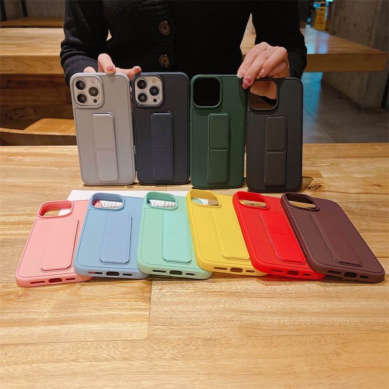 Case Bahan tpu Kulit Warna Solid Tahan Banting Anti Jatuh Untuk Iphone 11 12 13 Pro Max Xr X Xs Max Se 2020 7 8 Plus