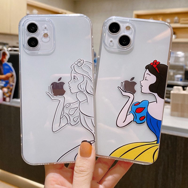 Soft case TPU Motif disney snow white Untuk iphone 11 pro max 13 12 pro max Xs max XR 7plus 8plus 7 8 Se 2020