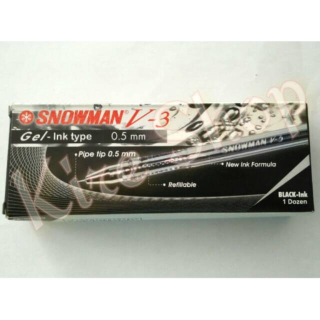 

Snowman V-3 Bolpen / Bolpoin / Ballpoint Gel LUSINAN