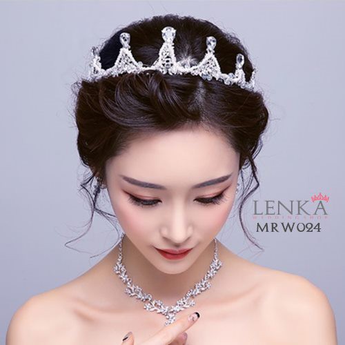 [READY STOCK] MAHKOTA MUTIARA PESTA WEDDING TIARA PENGANTIN PUTIH MRW024