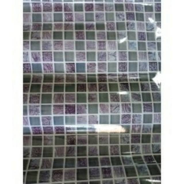 Stiker Dapur Anti Minyak Berkualitas Warna Ungu Kaca 5m x 45cm