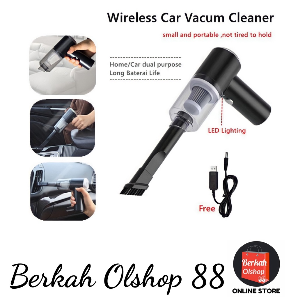 Vacuum Cleaner Wireless Portable Mini - Vakuum Penghisap Debu Mobil, Meja, Rumah Dapat Dicas RANDOM