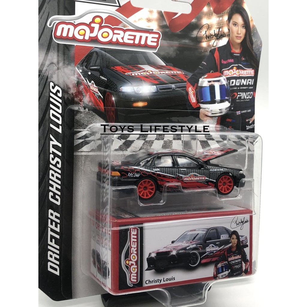 Majorette Diecast - Drifter Christy Louis Skala 1:64 (Velg Merah)