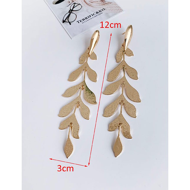 LRC Anting Tusuk Fashion Alloy Tree Stud Earrings D96421