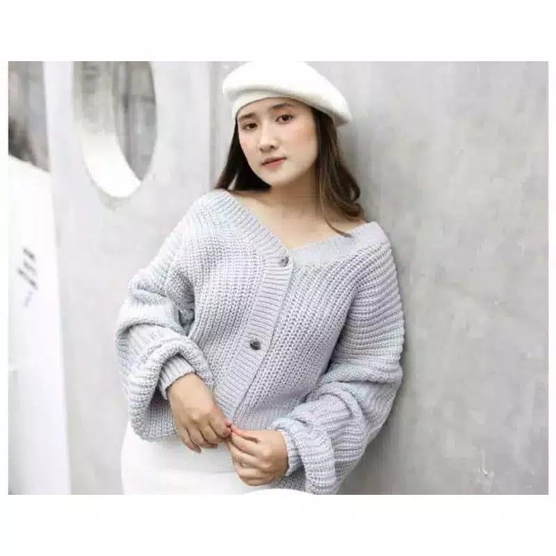 ELLENA BASIC OUTWEAR (7 GET) / MIDI KARDIGAN /RAJUT PREMIUM / BASIC outer-Abu muda