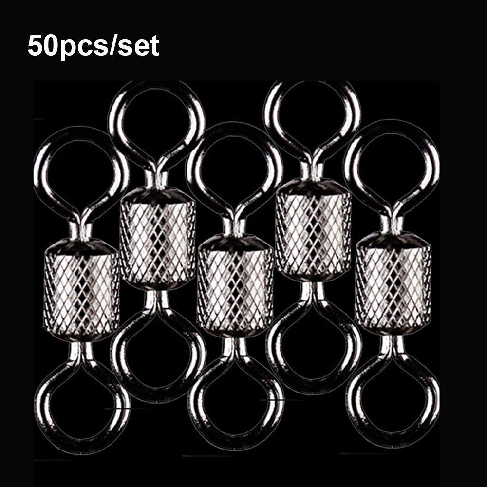 Suyo Konektor Rolling Swivel Pancing Bahan Stainless Steel Kekuatan Tinggi2# 4# 6# 8# 10# 12# Barel Bearing