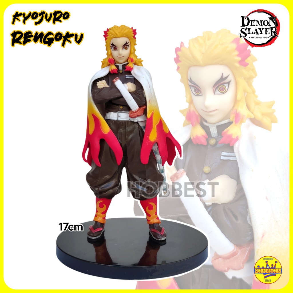Action Figure KIMETSU NO YAIBA - Miniatur Pajangan Mainan Topper Demon Slayer Tanjiro Nezuko Giyuu-KYOJURO RENGOKU #1