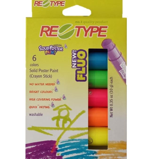 

(BISA COD) Retype Crayon Solid Poster Paint Fluo Colours SPECIAL Kode 1367