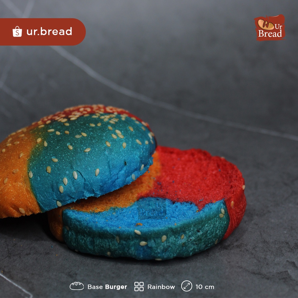 Roti Burger Rainbow 10cm | Base Burger 10cm Rainbow