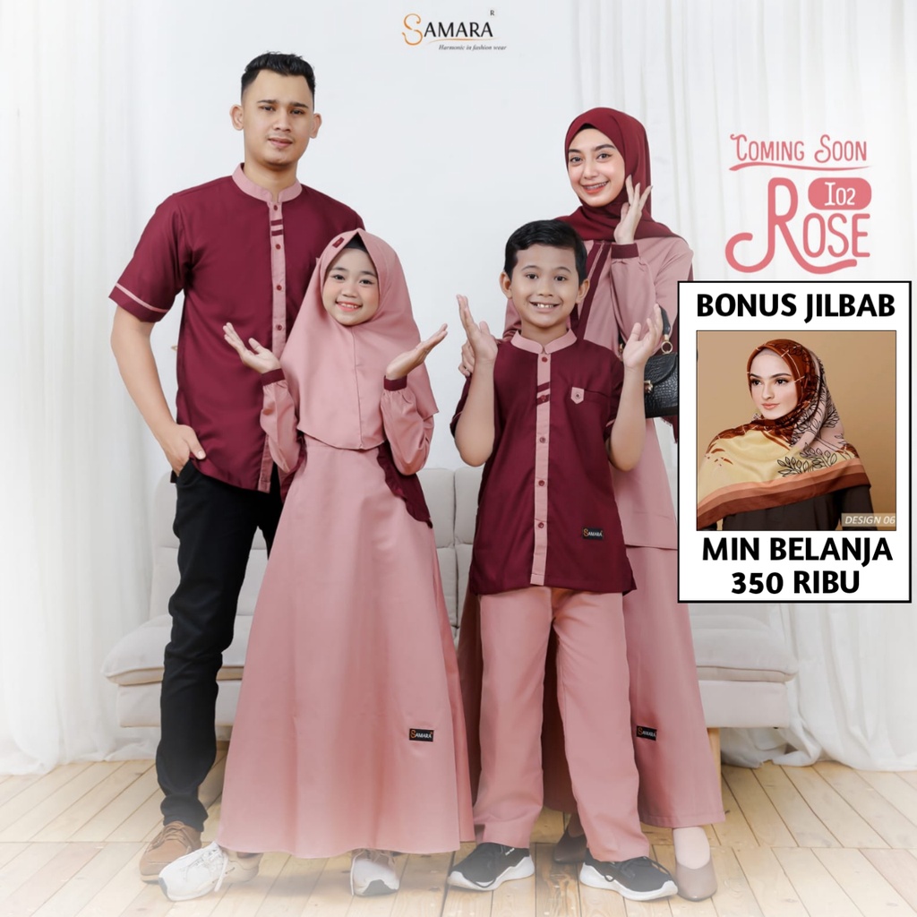 BAJU COUPLE KELUARGA MUSLIM/SARIMBIT KELUARGA/sarimbit samara i02/seragam keluarga/couple keluarga