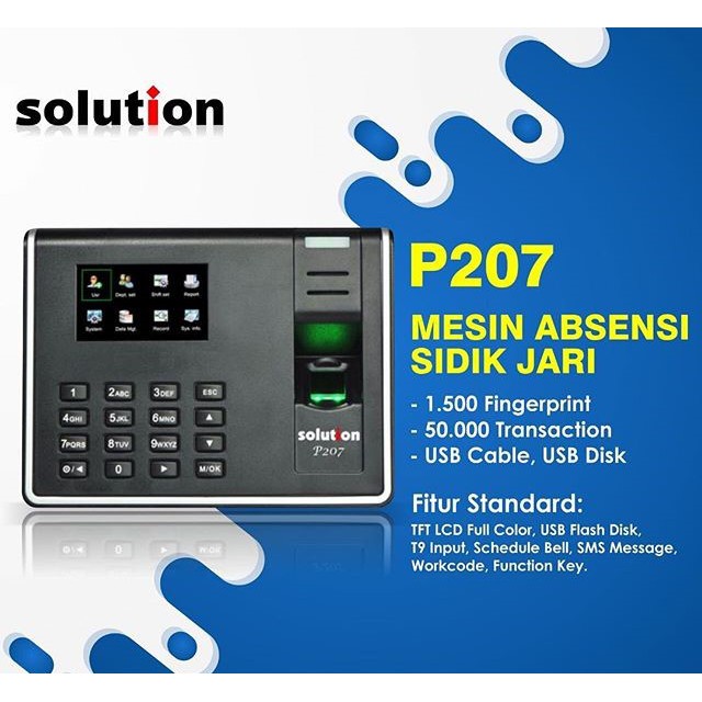 Mesin Absen Sidikjari Fingerprint Scanner Solution P 207