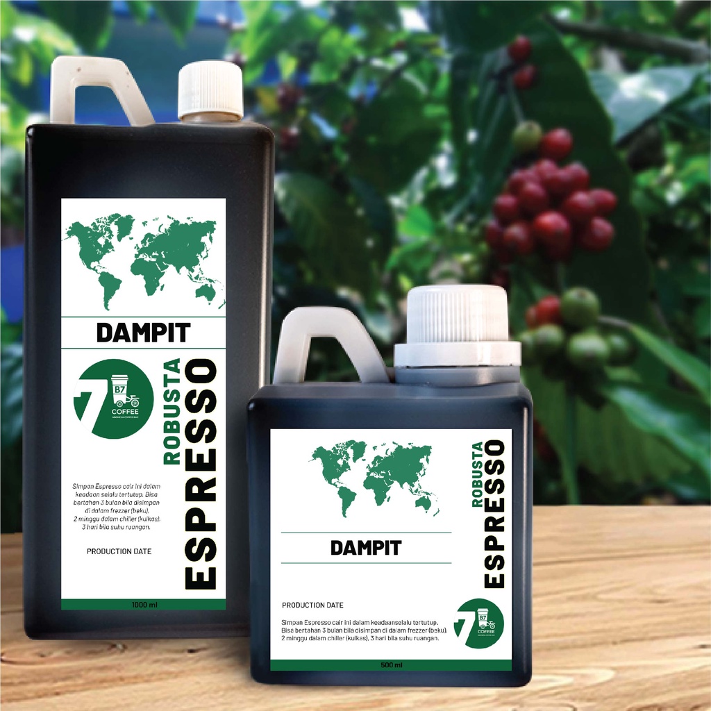 

DAMPIT Espresso Cair Kafein / Konsentrat Kopi 1 Liter - Robusta